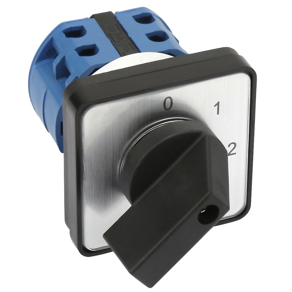 

660В 20А 4-позиційний 2-полюсний поворотний перемикач-селектор, універсальний поворотний кулачковий перемикач