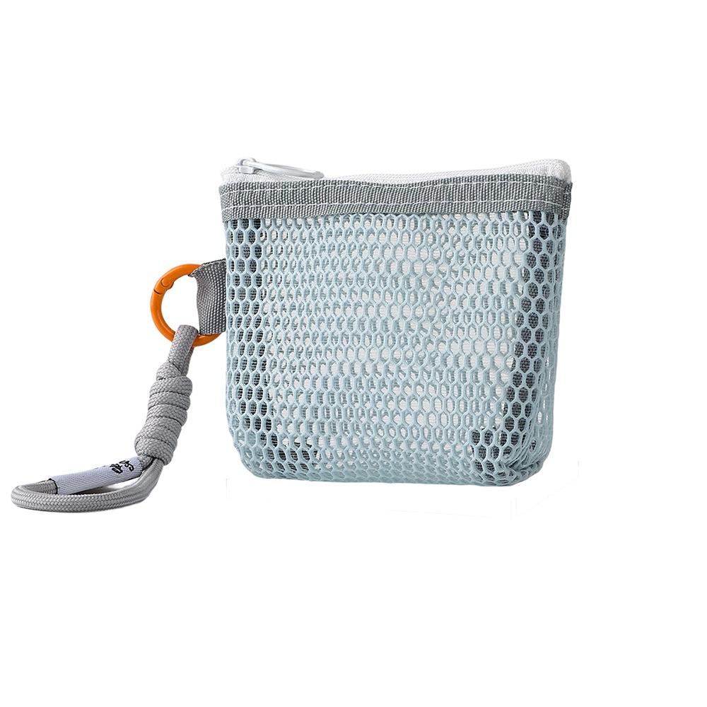 New Dopamine Color Mesh Storage Bag Toiletry Candy Color Coin Purse Handheld Zipper Closure Travel Storage Pouch Travel Storage