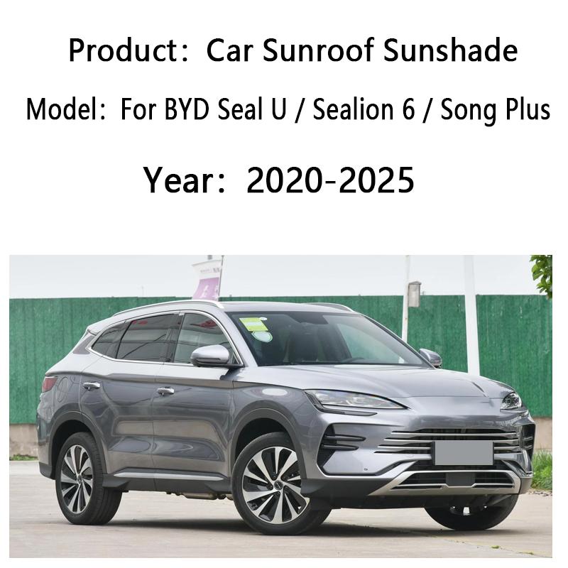 Sunshade For BYD Seal U Sealion 6 Song Plus DMI EV 2020~2025 Sunroof Electrostatic Adsorption Visors Sun Protection Accessories