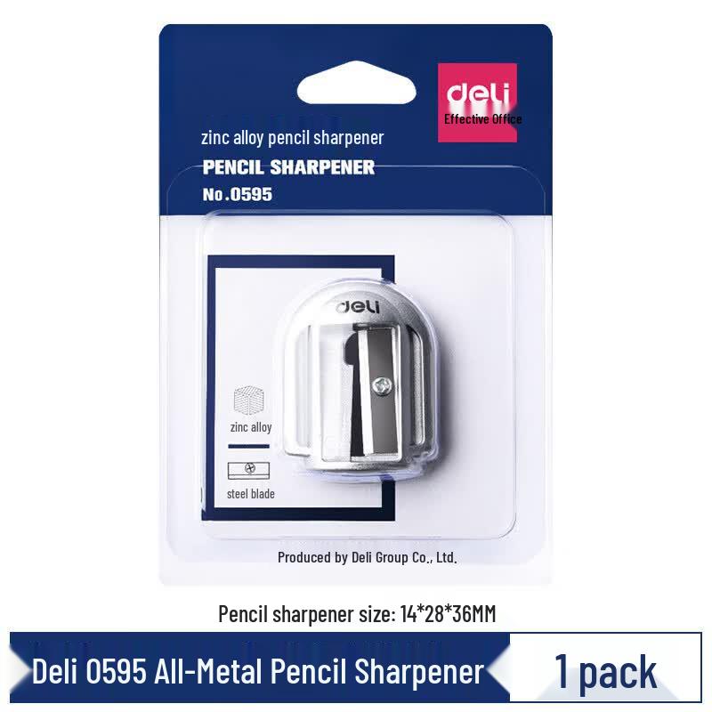 DELI 0595 Metal Pencil Sharpener