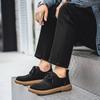 Men’s Retro Short Boots Shoes Fashion Casual Driving Shoes Black Brown Wide Head Shoes Plus Size