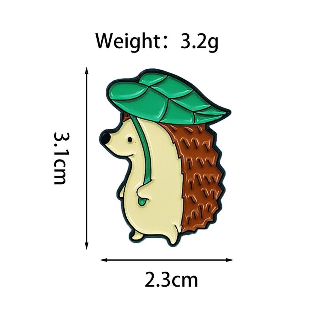 Creative Cute Animal Brooch: Rabbit & Hedgehog Cartoon Pin for Clothes & Hats