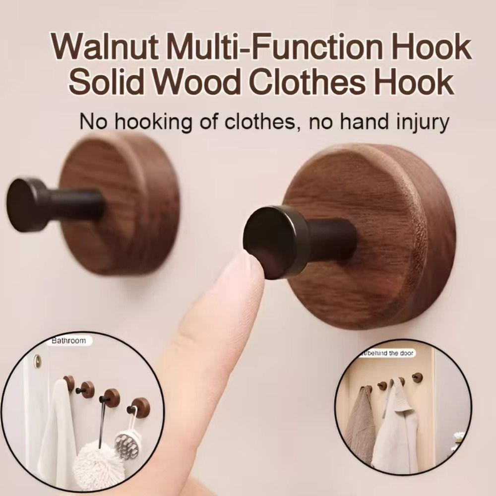 Round Design Single Hook Creamy Style Towel Hook Decorative Holder No Drilling Hook Kitchen