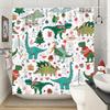 Christmas Gift Theme Shower Curtains Snowman Christmas Tree Mascot Ball Happy New Year Washable Home Bath Curtain Bathroom Decor