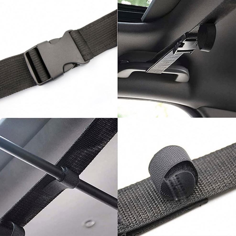 Baiyuheng Convenient Car Fishing Rod Saver Vehicle Rod Carrier Band Rod Holder Belt Strap