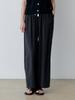 LE STUDIO Drape Banding Wide Pants (Bk)