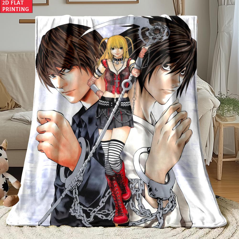 Light Yagami Print Thin Flannel Blanket for Bedrooms,Living Rooms,Sofas Blankets,Lunch Breaks,blankets Fluffy Blanket