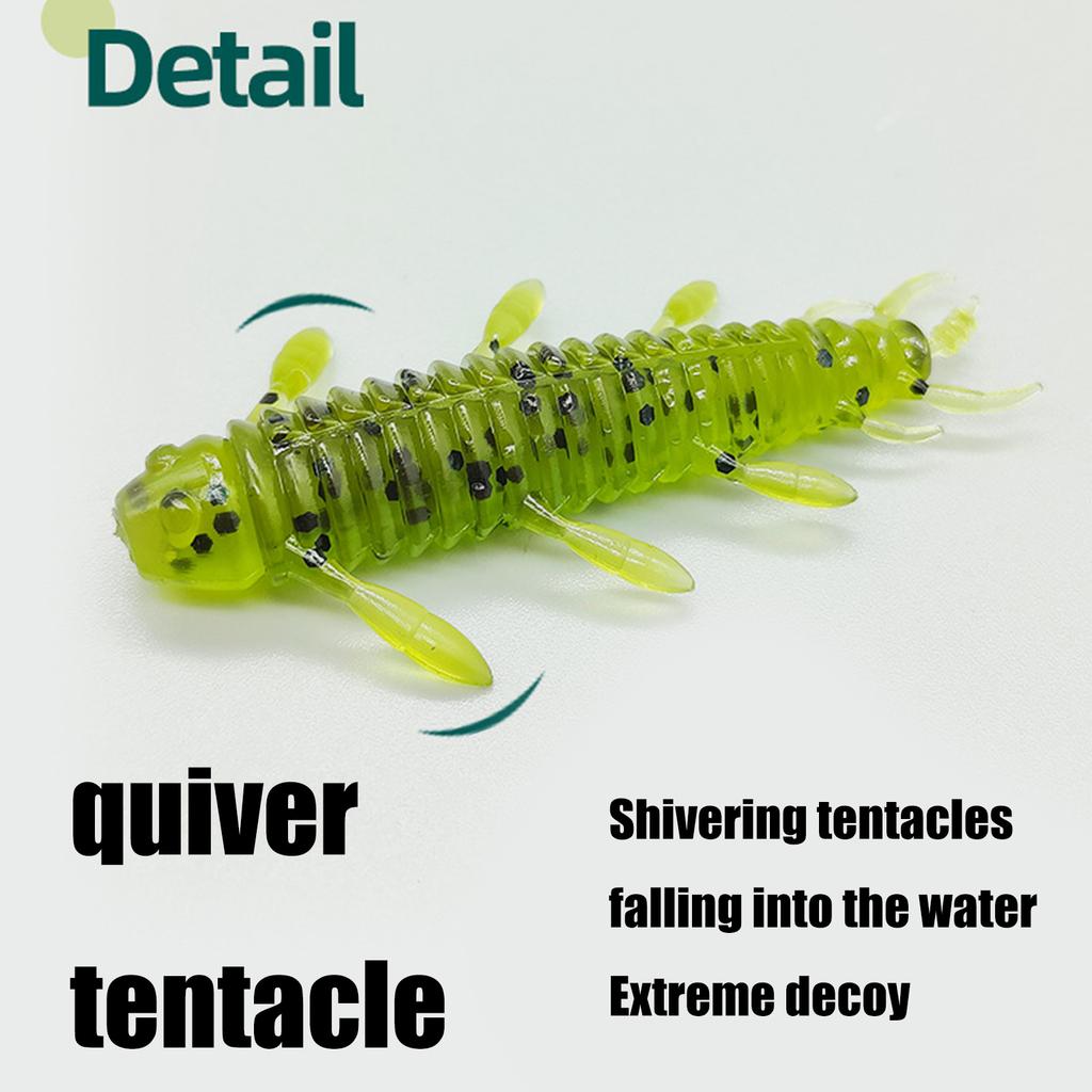 8Pcs Wacky Worms Fish Lures Bass Fishing Wacky Rigs Soft Plastic Lures Wacky Rigs Soft Worms Wacky Rigs Worms Baits Set