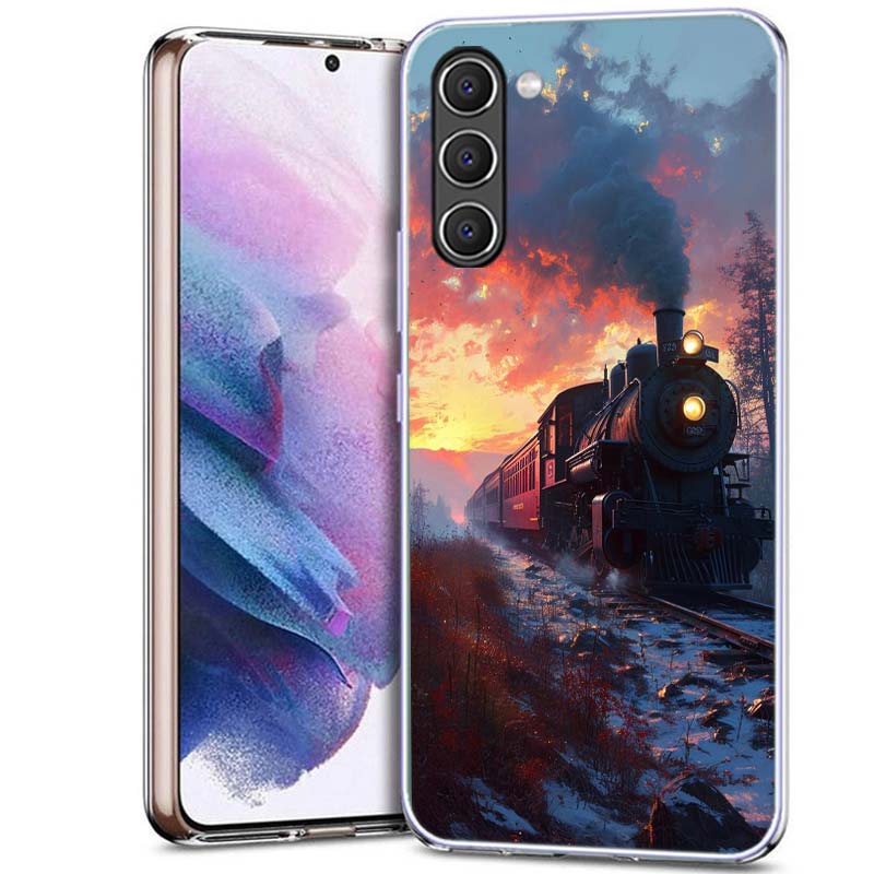 Steam Train Phone Case for Samsung A16 A26 A36 A56 A17 A37 A57 A07 A06 A02S A12 A22 A32 A52S A72 Galaxy A70 A50S A71 A51 A31 A30
