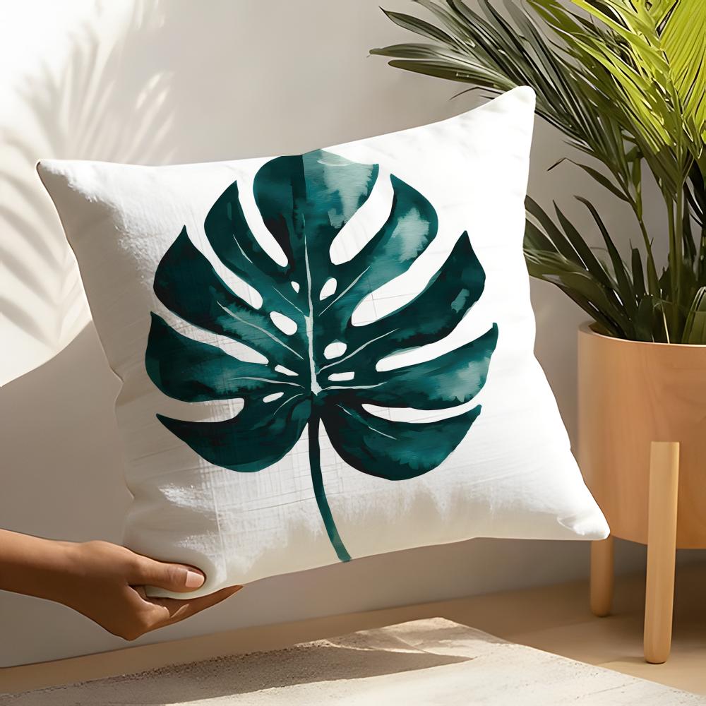 Art Leaf Modern Style Pillow Case Linen Cushion Covers For Decorative Sofa Home Pillows Case Car Chair Pillows Cases