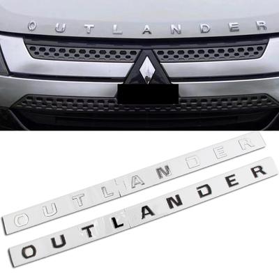 Car Head Hood ABS Alphabet Letters Logo Words Decals Sticker For OUTLANDER Sport 2013-2019 Emblem Badge Accessories