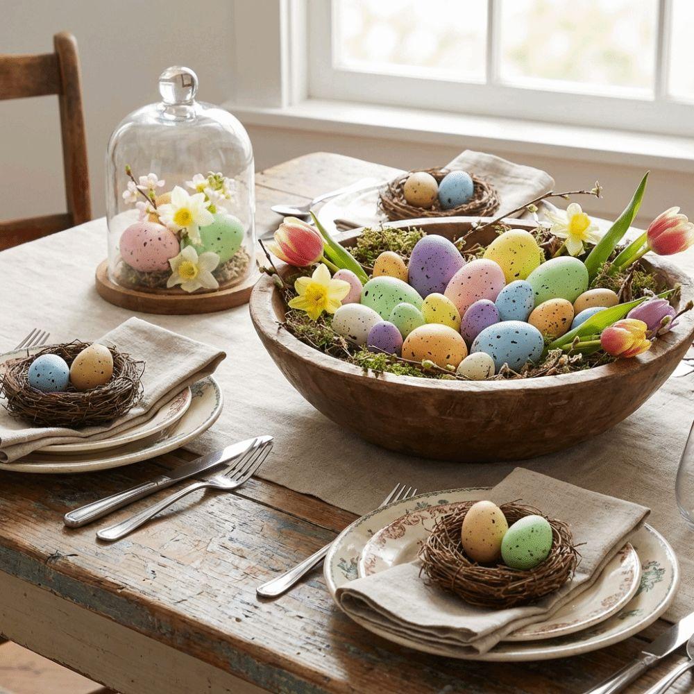 200Pcs Colorful Foam Easter Eggs Basket Stuff Easter Hanging Egg Children Activity