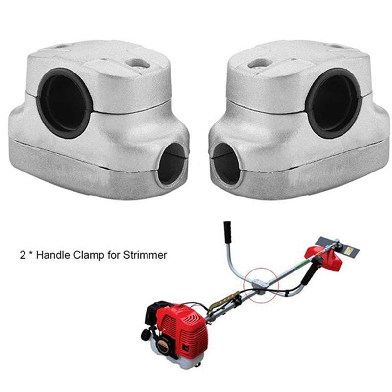AEE4-2Pcs Lawn Mower Universal Handle Clamp Fixed Bracket Clamp For 26Mm 28Mm Trimmer Brush Cutter Tube Mower Parts