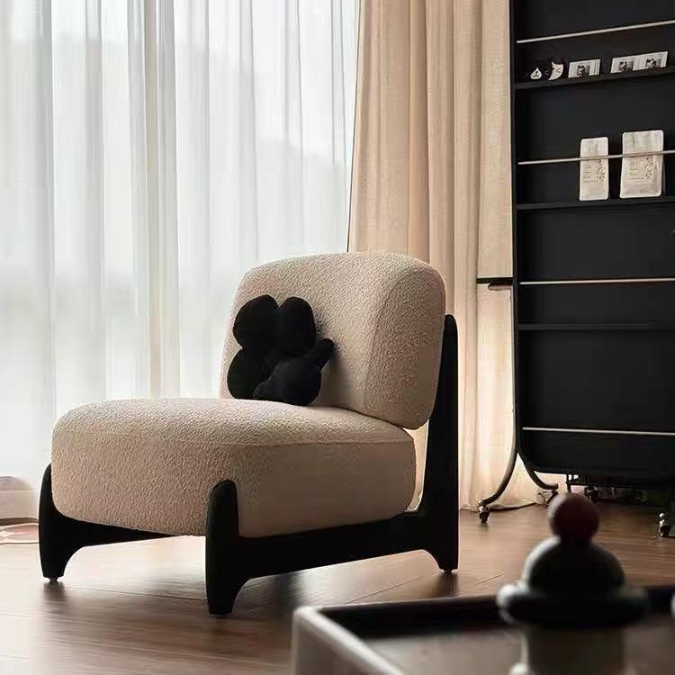 Luxury Minimalist Designer Single Sofa Chair for Living Room or Balcony