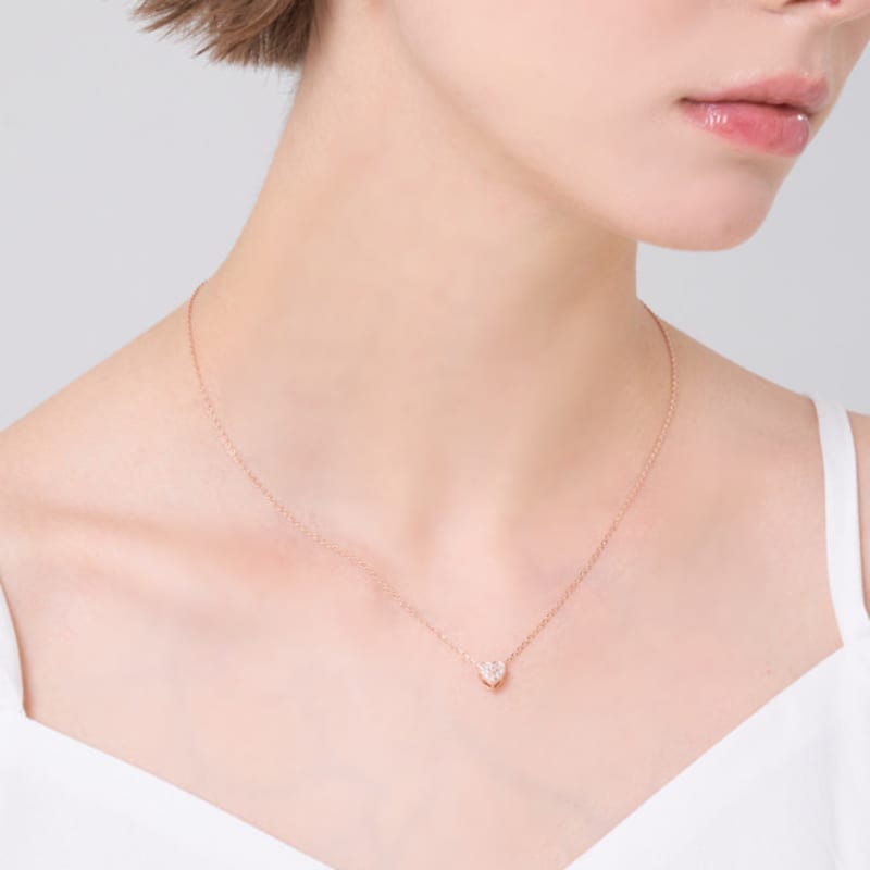 ELLE Jewelry Mini Heart Zirconia Necklace ELBRNN237