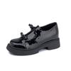 Small man thick-soled heightened single shoes wear high-end 2025 Korean version Mary Jane shoes women's campus style uniform leather shoes