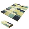 Igusa Rug with Backing and Modern Japanese with Thick, Fluffy, Urethane-filled Non-slip Cushioning, 191x250cm, Style, Stylish, Patterned, Border,