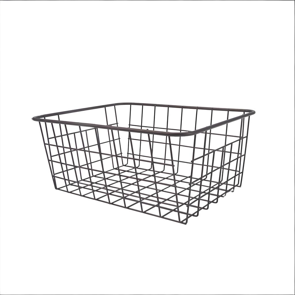 Storage Basket With Iron Material For Home Office And Bathroom Organization