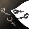 Stainless Steel Hoop Earring Men Dangle Women Earrings Gothic Cross Stud Earrings  Girls