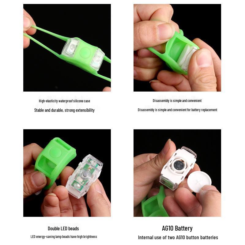 LED Froschlampe mit Doppelauge der 6. Generation: Nachtfahrt- & Skateboard-Warnlicht