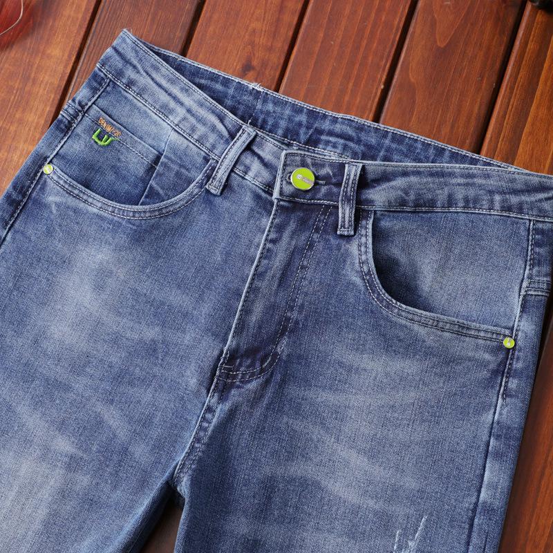 Korejské pánské štíhlé rovné elastické džíny - jarní/podzimní móda