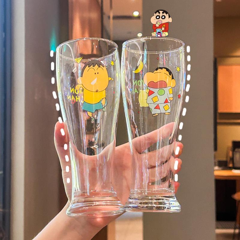 Cute beer cup household large-capacity glass water cup juice cup beverage cup couple pair cup