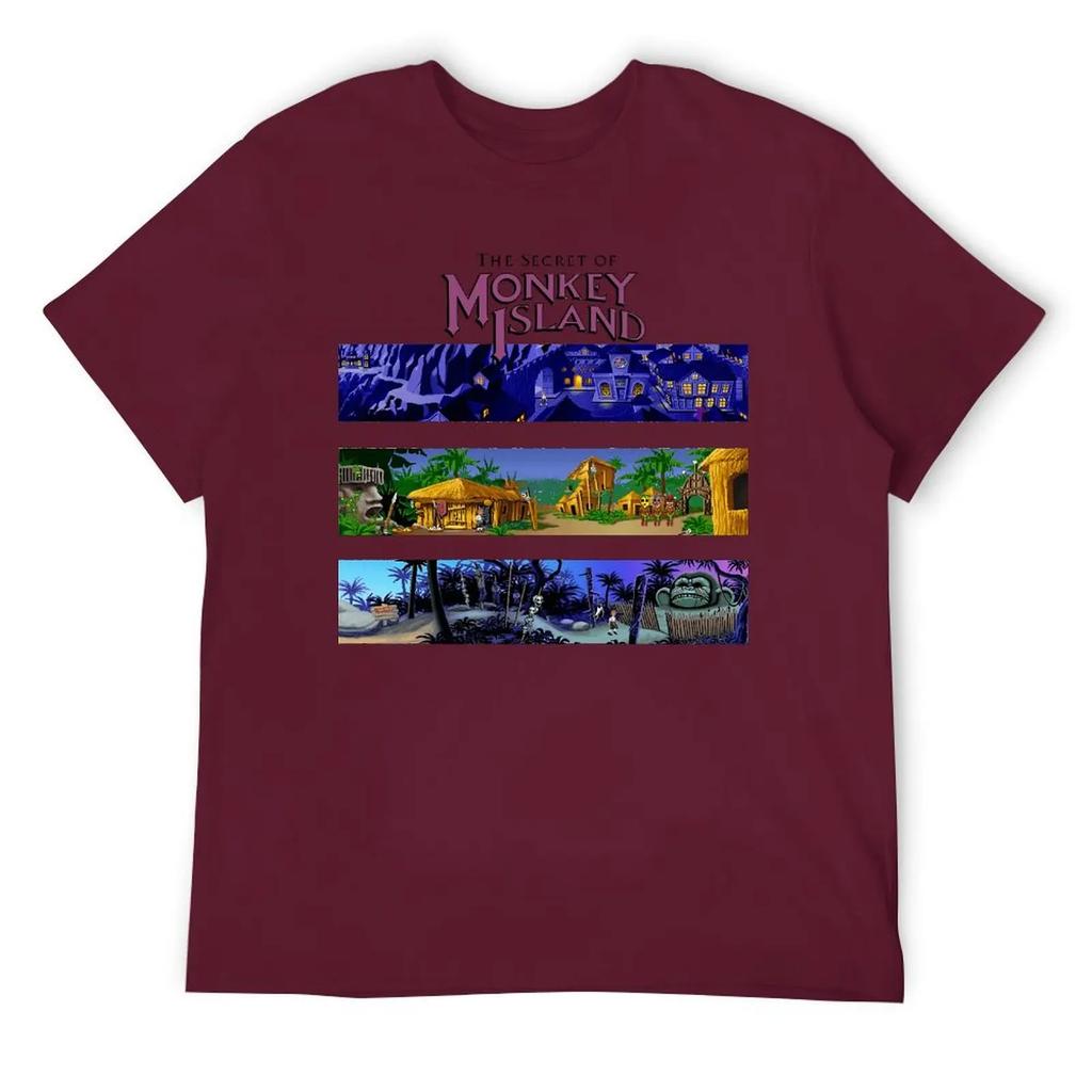 Crewneck The Secret Of Monkey Island Backgrounds Classic T T-shirt  Motion Tees Vintage Humor Home USA Size