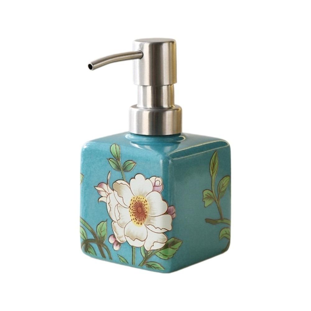 

Refillable Hand Soap Dispenser Chinese Style Lotion Pump Bottles Ceramic Soap Bottle Kitchen Style 7