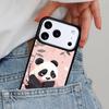 Cartoon Cute Panda Bear Phone Case for iPhone 16e 15 14 13 12 17 Pro Max Plus Air 17pro Cover Coque
