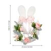 Easter Wreaths For Front Door Cute Easter Weatherproof Artificial Bunny Ear Wreath Outdoor Decorations For Bedroom Party