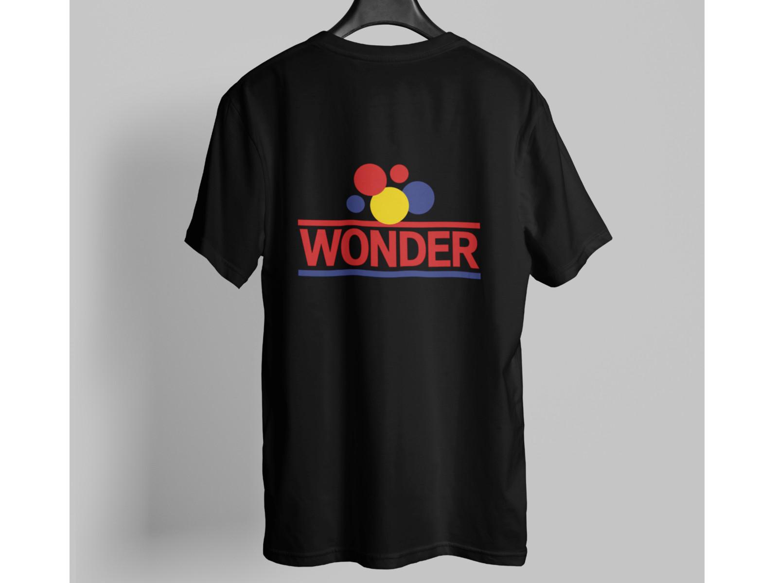 Retro Wonder Bread Style Shirt Colorful Circle Logo Graphic Tee Back Print XL