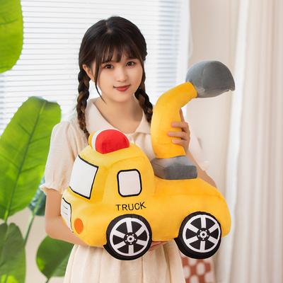 Lustige Feuerwehrwagen Plüschtiere Stoffkissen Neue Stile Sofa Raum Dekoration Bagger Puppen Geburtstagsgeschenke