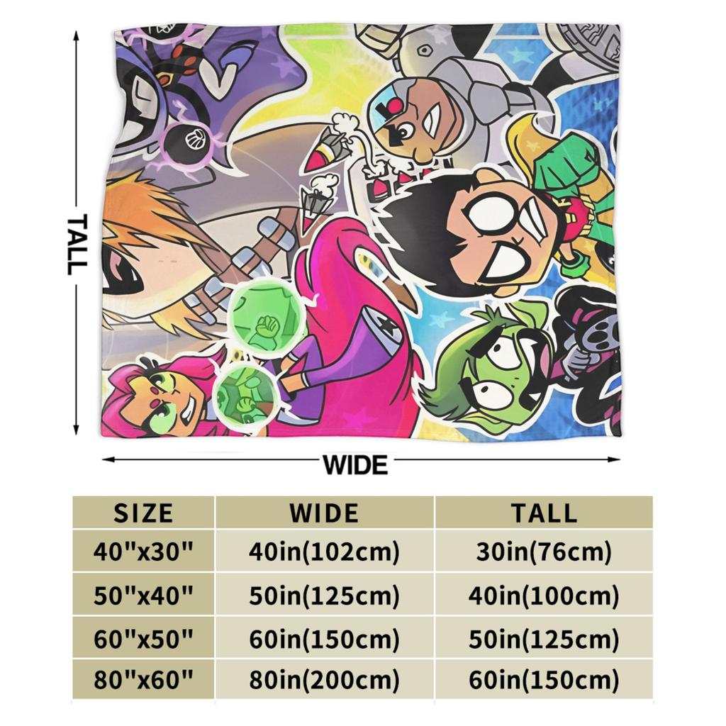 Teens Titans Go Blanket Super Soft Fluffy Plush Throw Blanket For Child Bedroom Flannel Bedspread Bed Cover