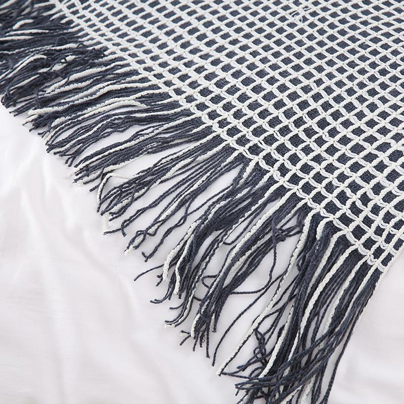 Vier Jahreszeiten Waffel Strickdecke und Überwurf Moderne einfache Bett Ende Handtuch Nickerchen Sofa Bettdecke Bequeme Schal Decke Großhandel