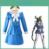 Tenko Chabashira Uniform Cosplay Costume For Women With White Sailor Collar And Pleated Skirt