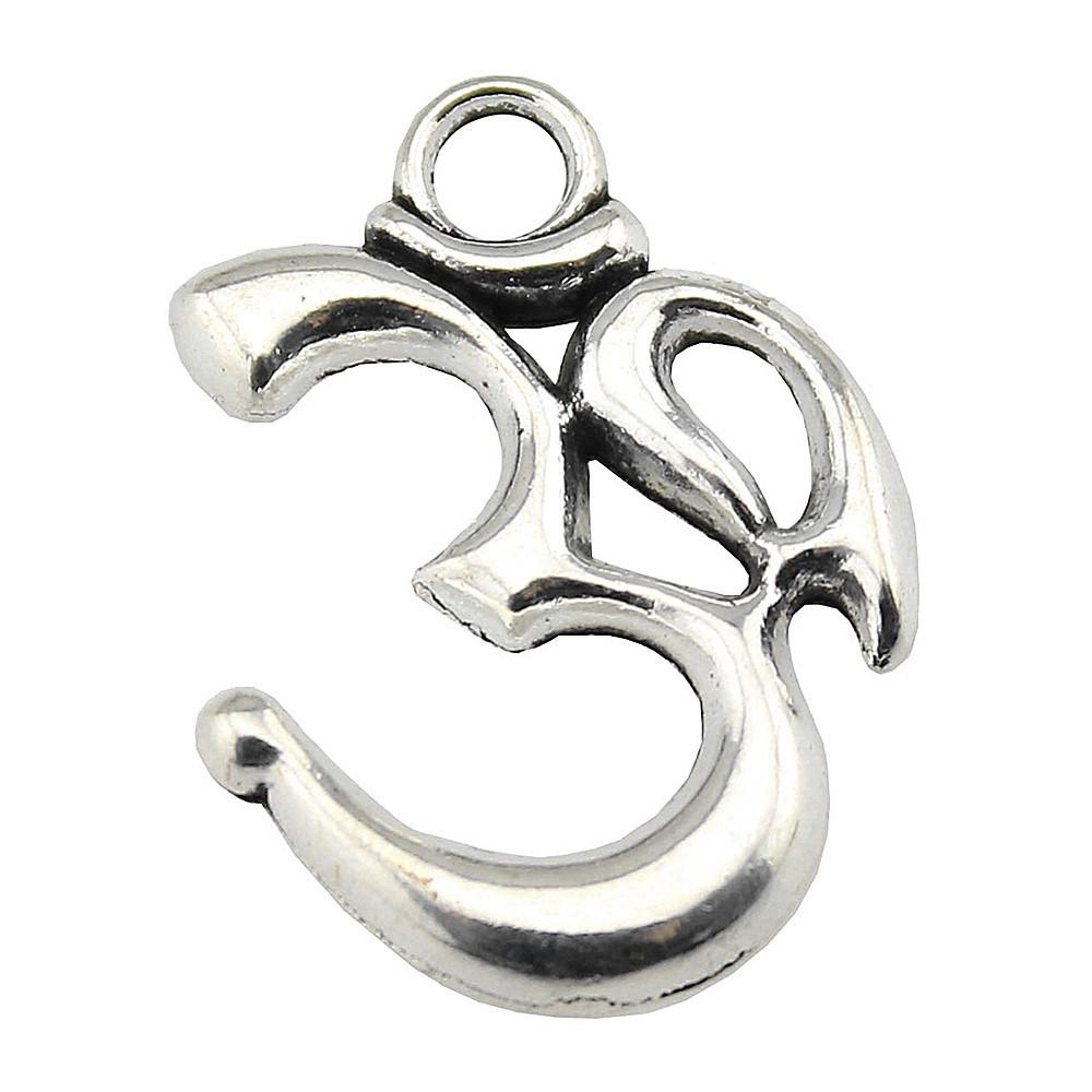 Om Lotus Charms Sports Pendants For Spiritual Yoga Themed Jewelry