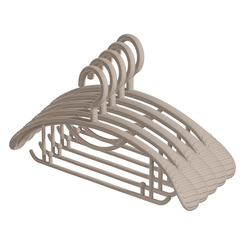 5 Pcs/Set Plastic Non-slip Clothes Hanger Wide Shoulder Adult Size Plastic Clothes Hanger Thickened Clothes Drying Rack