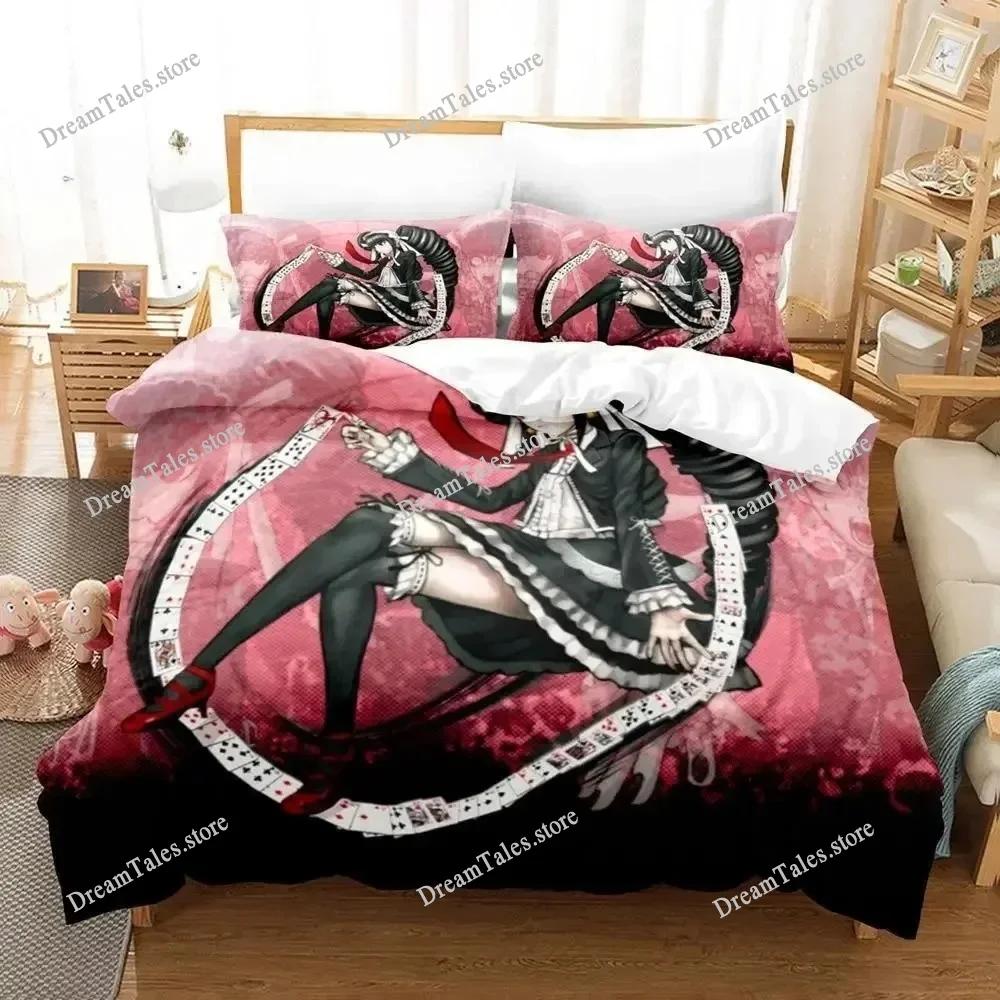 3D Printed Anime Danganronpa Bedding Set Boys Girls Twin Queen Size Duvet Cover Pillowcase Bed Kids Adult Home Textileextile741