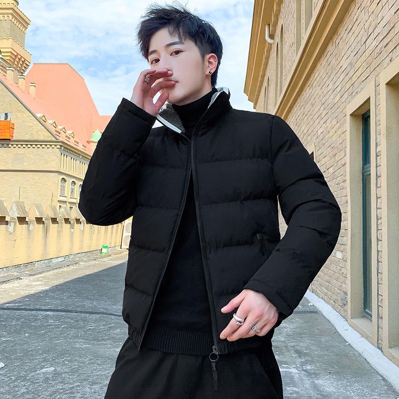 2024 Men's High-Grade Cotton Padded Jacket - Autumn/Winter Korean Style, Handsome, Trendy, Thickened, Stand Collar, Casual, Versatile Outerwear
