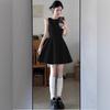 Sophisticated Black Cotton Blend A Line Sleeveless Dress For Summer Elegant Womens Fashion