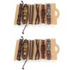 2 Set Handgelenk Lederarmband Retro DIY Handgewebt Vintage Handwerk Handgelenk Schmuck Dekorationen