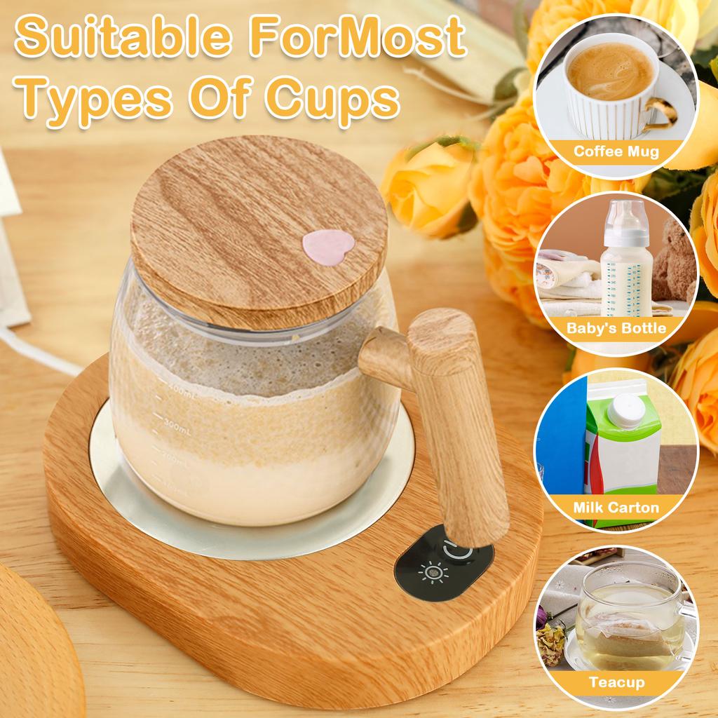 Electric Coffee Cup Warmer USB Mug Warmer 55-65℃ Constant Temperature Desk Coffee Warmer Plate for Home Office Christmas Gifts