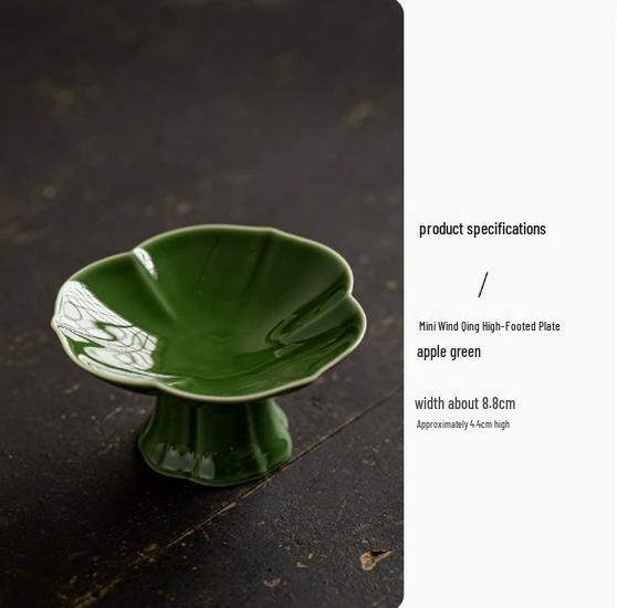 Chinese Style Ceramic Dessert Plate - Exquisite Small Tray for Mooncakes and Snacks, 2025 New Design