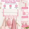 Pink Metal Hook Rack 5 Hooks Pink Bow Hooks Coquettish Over The Door Hooks  Bedroom Decor