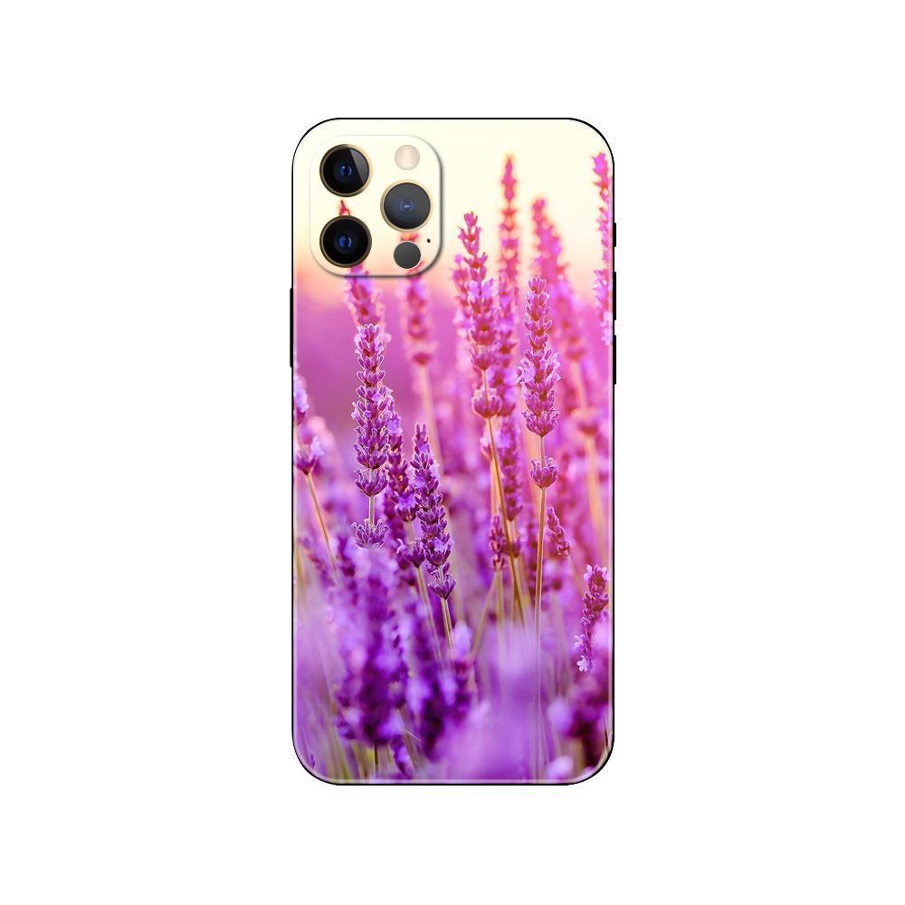 

Лавандовый чехол для телефона iPhone 5 5S 2020se 6 6s 7 8 plus x 10 XR XS 11 12 13 mini pro MAX, черная задняя крышка из ТПУ iphone 13pro MAX