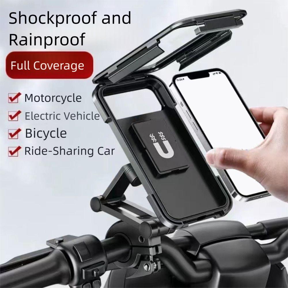 Magnetic Mount Motorcycle Phone Holder 360° Swivel Waterproof Phone Holder Bicycle