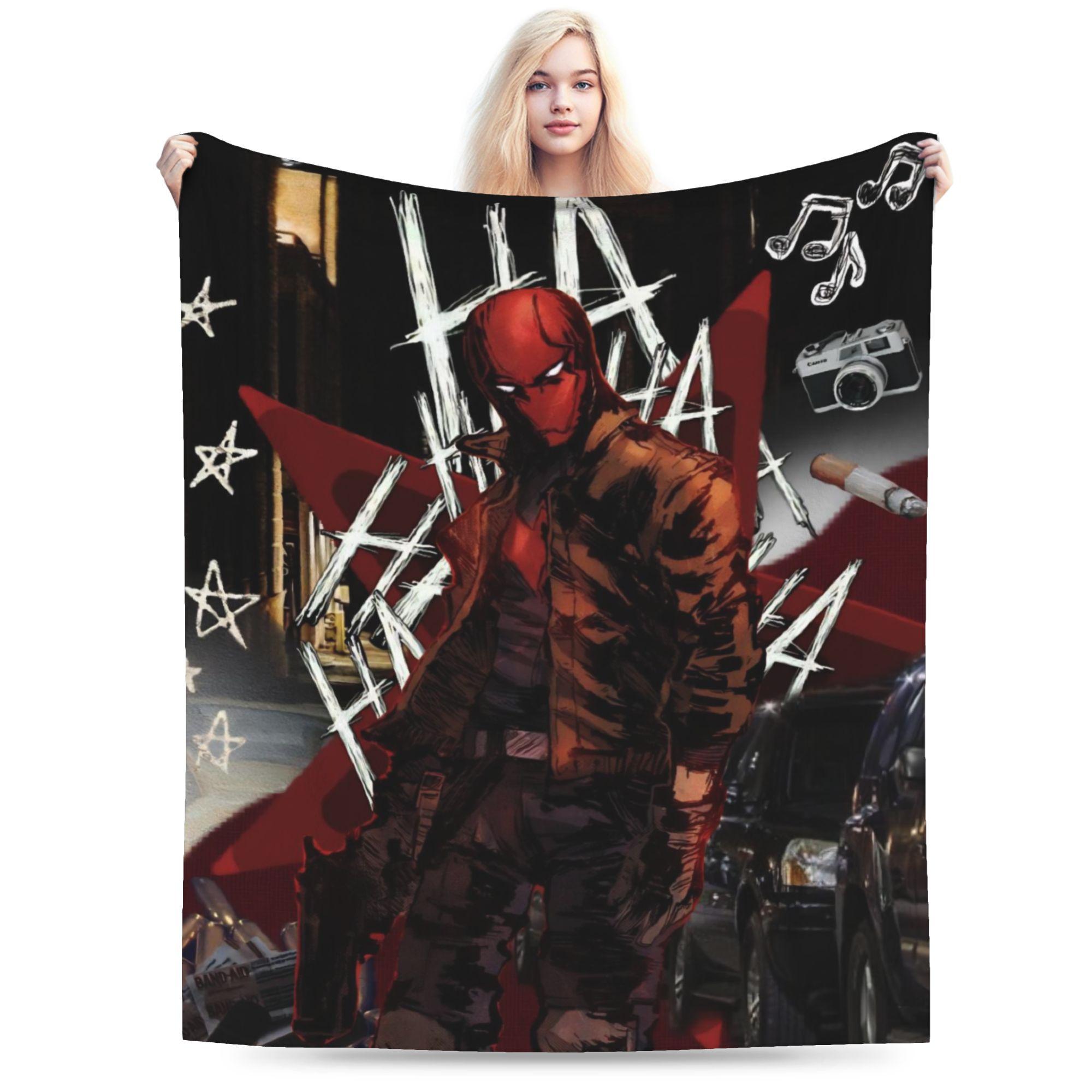 Jason Todd Coral Fleece Plush Throw Blanket Comics Superhero Blanket for Bed Office Lightweight Thin Plush Thin Quilt 100x150cm