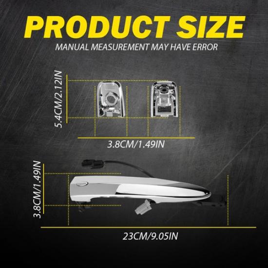 Exterior Door Handle Front Rear Left Right Side Chrome Fit 2013-18 Nissan Sentra