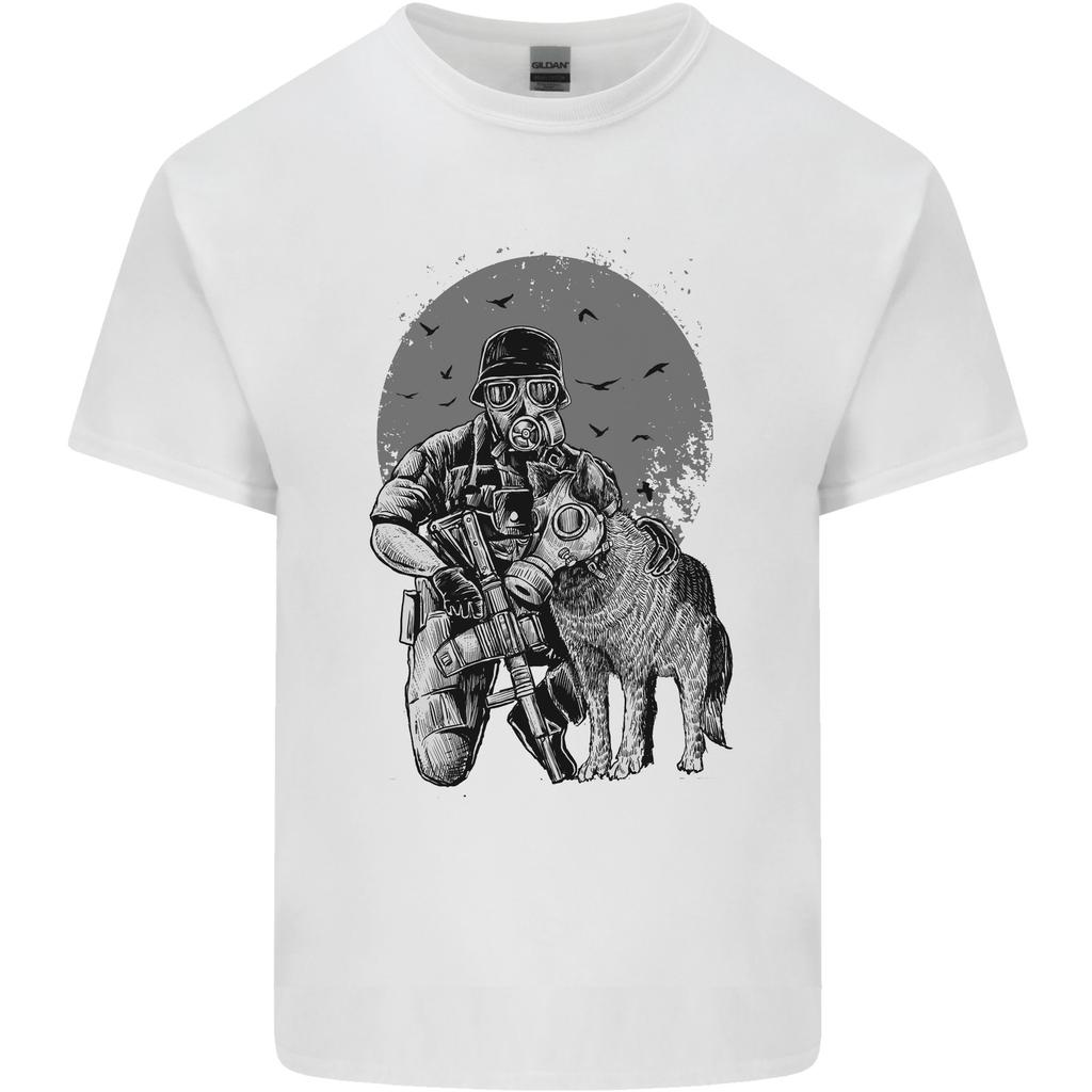 Gas Mask Dog Apocalypse Armed Militia Unisexs Light Cotton TShirt