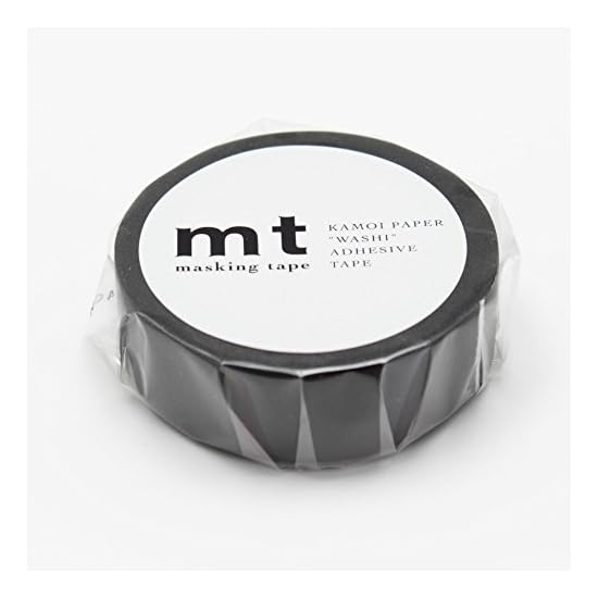 Kamoi Kakoshi Masking Tape Matte Black MT01P207 [x 3 pieces] 15mmx10m - B073W2GQ3S